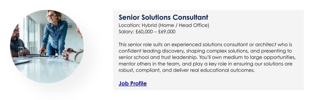 Senior Solutions Consultant Job Description